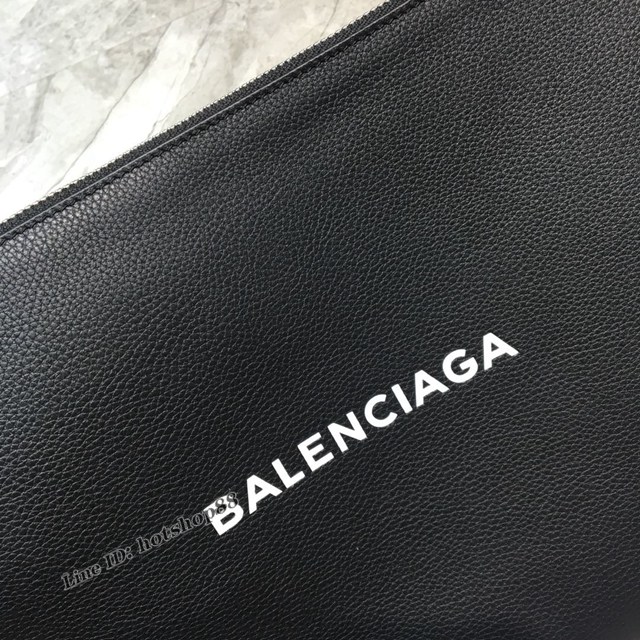 Balenciaga專櫃爆款男士手拿包 巴黎世家大號荔枝皮手包 fyj1160